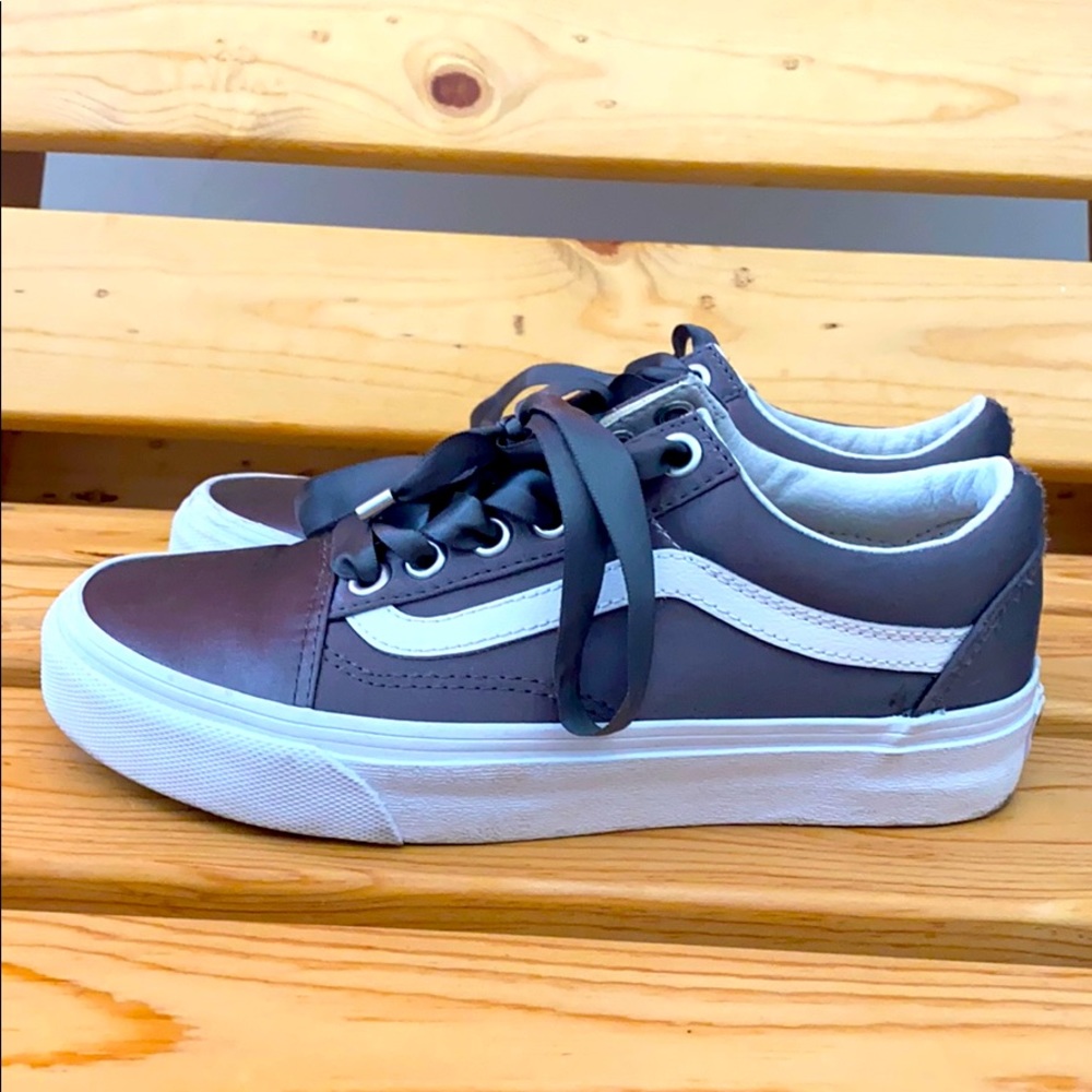 Satin Grey Vans